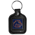 Boise St. Broncos Square Leatherette Key Chain
